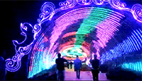 LED燈光節(jié)彩燈：夢(mèng)幻時(shí)光通道彩燈，時(shí)空隧道彩燈